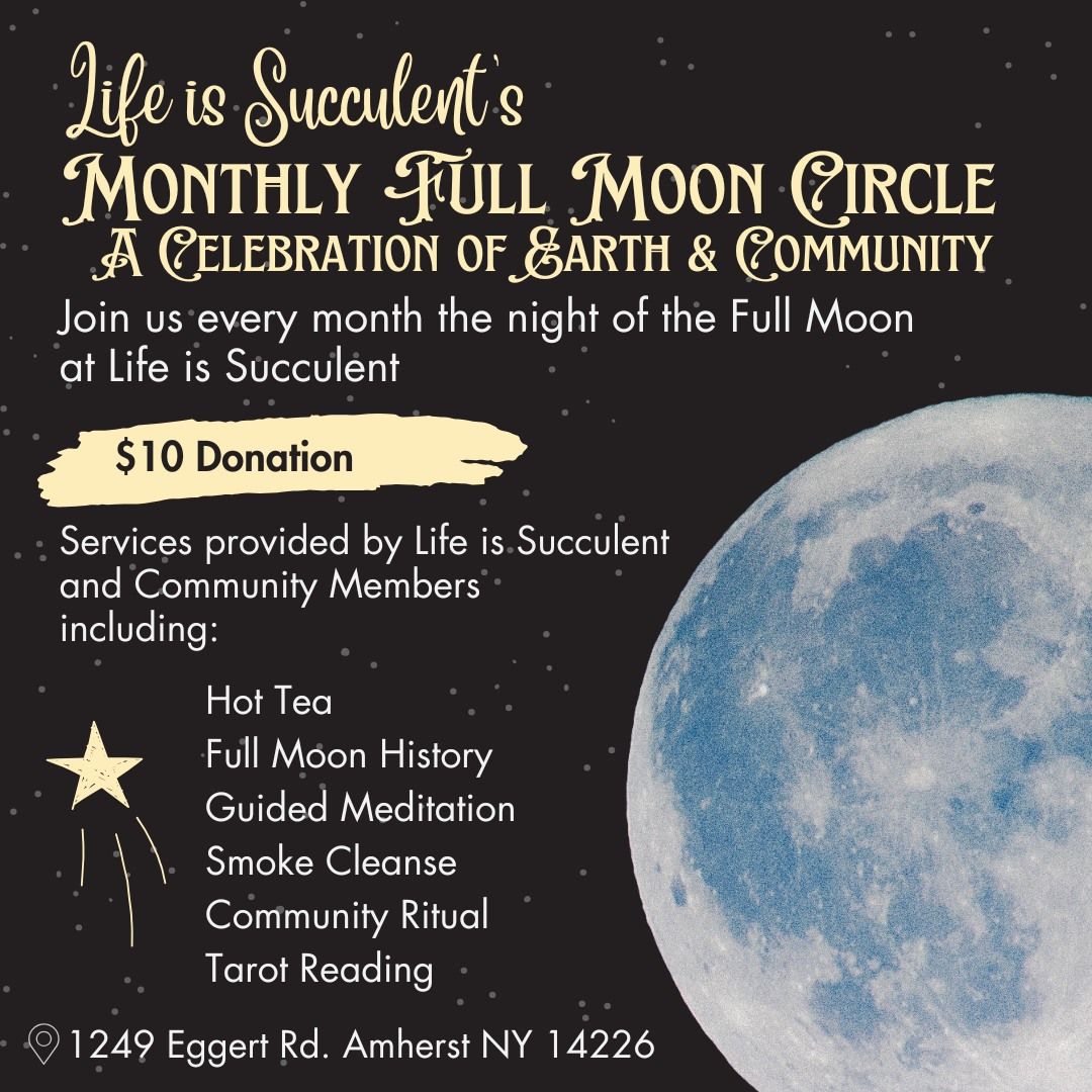 Monthly Full Moon Circle at Life is Succulent