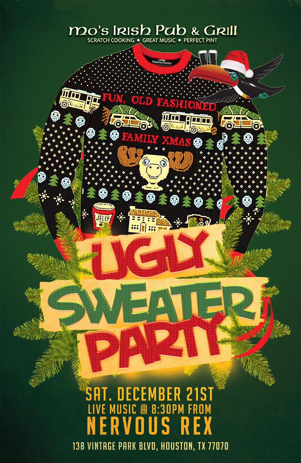 Christmas Ugly Sweater Party w\/ Nervous Rex @ MIP\u2618\ufe0fVP