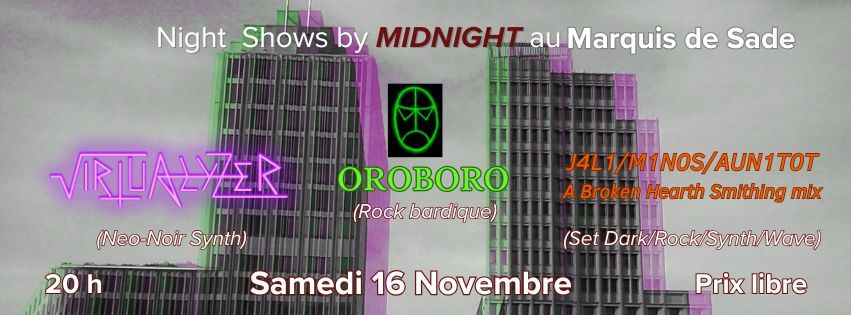 Concerts Oroboro + Virtualyzer + J4L1\/M1N0S\/AUN1T0T ; A Broken Hearth Smithing mix