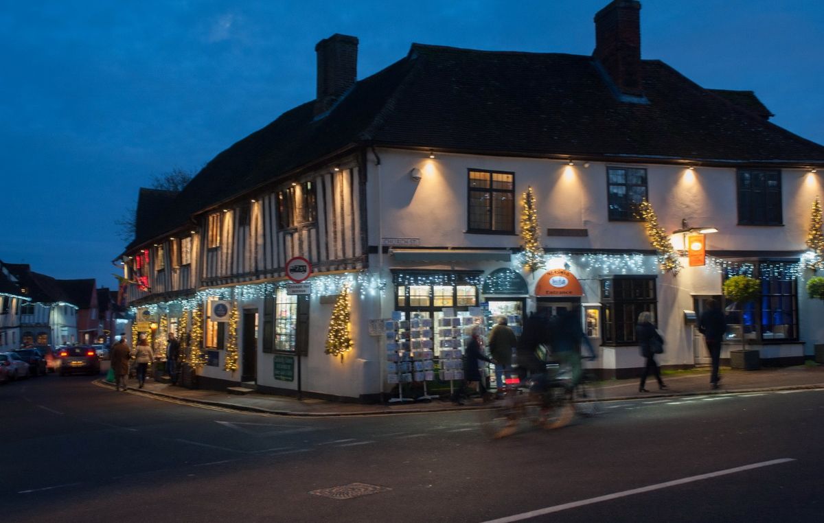 Lavenham, Merchants Row - Christmas Late Night Shopping 