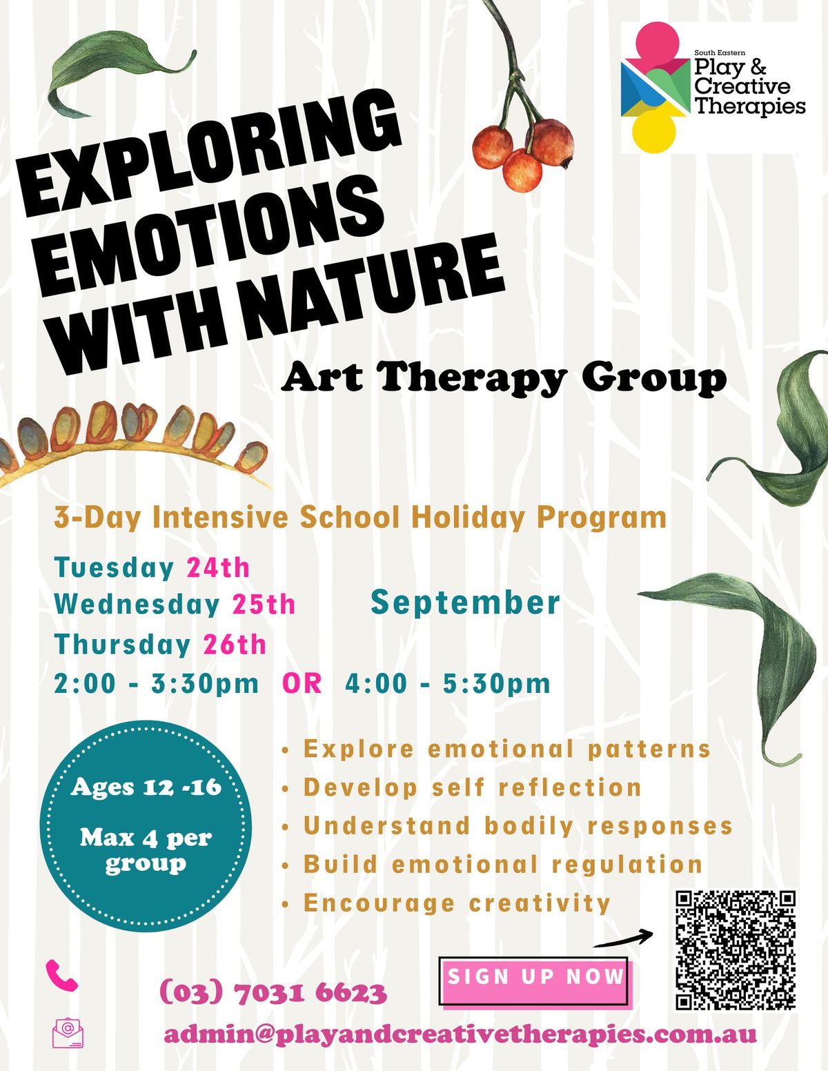 Exploring Emotions with Nature: Art Therapy Group for teens