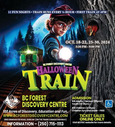 2024 Halloween Train Departs 11 Nights in Duncan! 