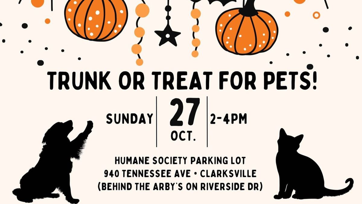 Multi-Rescue Pet Trunk or Treat & Donation Drive