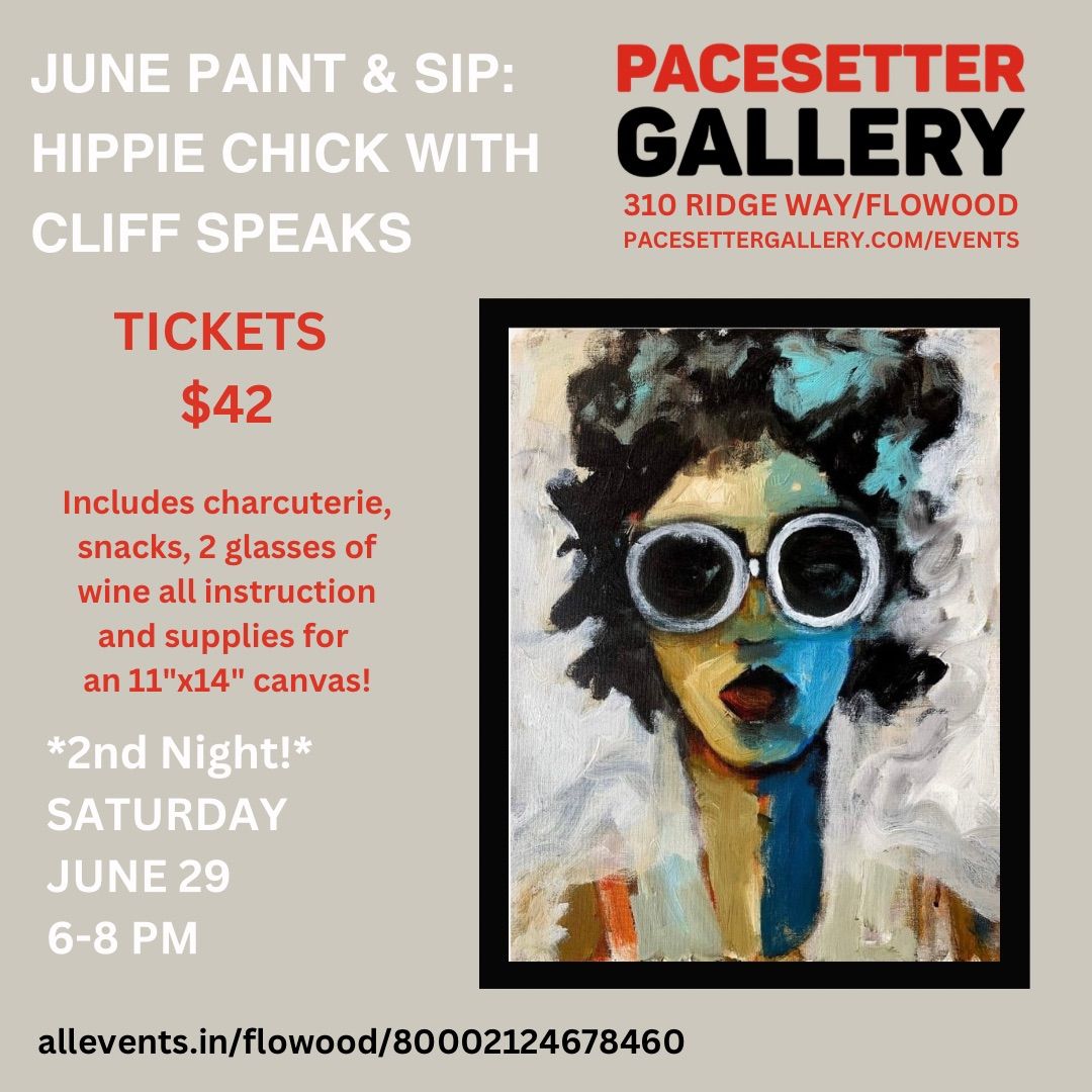 **2nd Date***June Paint and Sip: Hippie Chick with Cliff Speaks