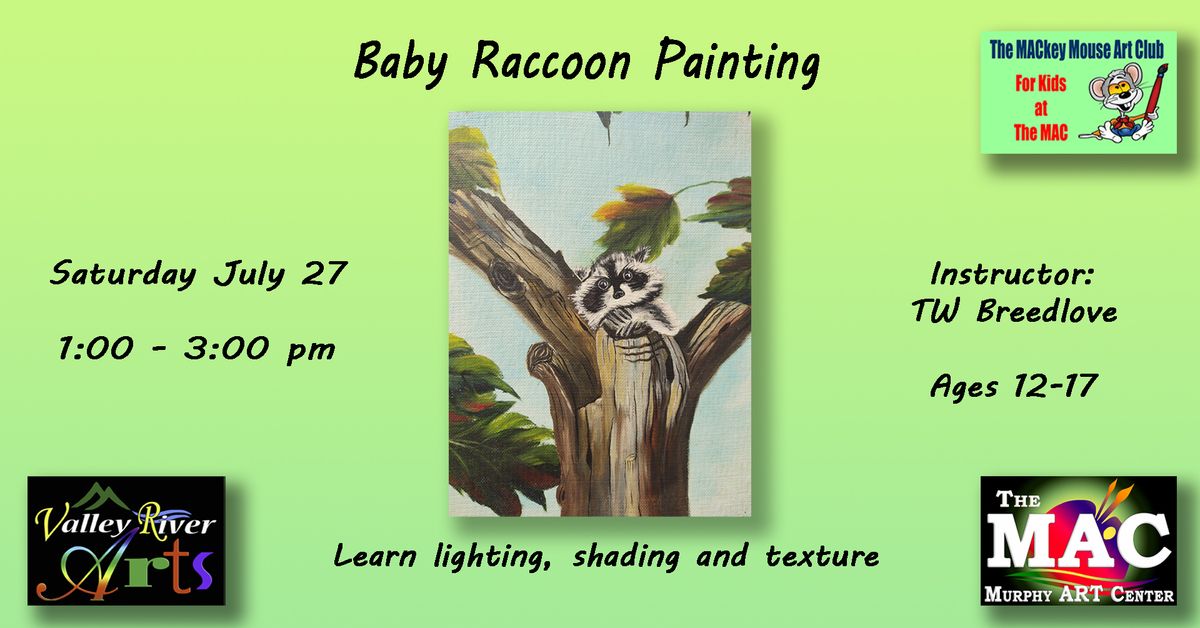 Baby Raccoon Painting