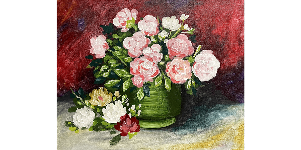 Van Gogh\u2019s Roses and Peonies - Paint and Sip in Boston | Classpop!\u2122
