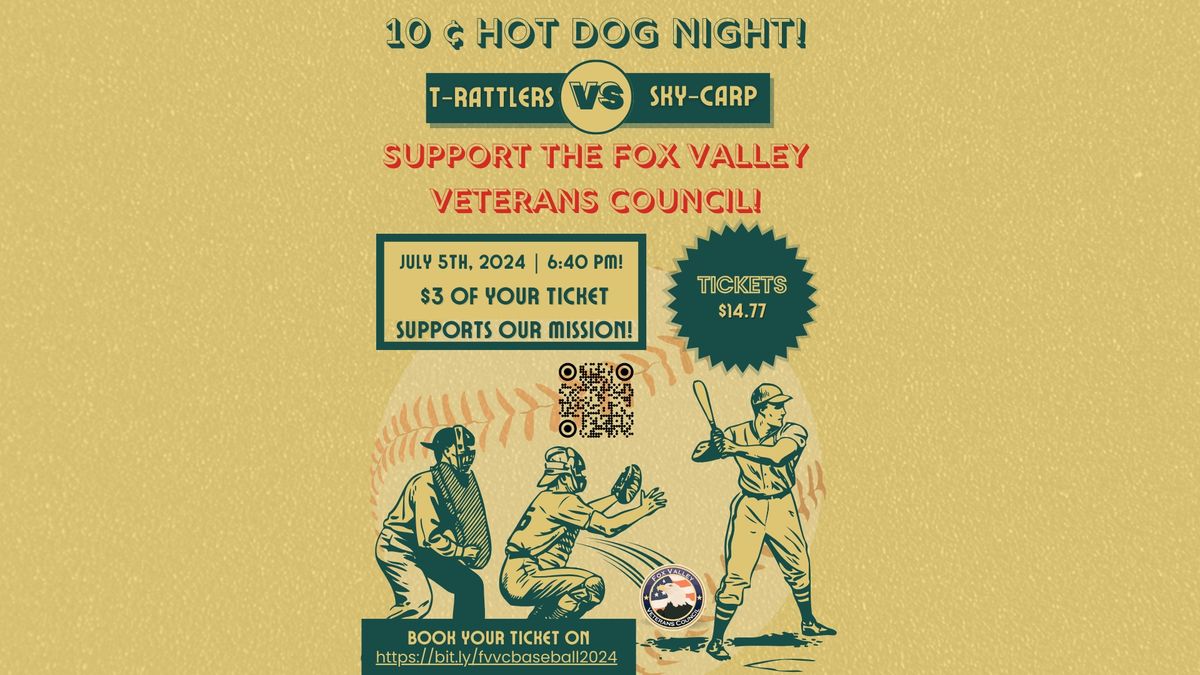 Join The Fox Valley Veterans Council For A Timber Rattlers Game July 5th!