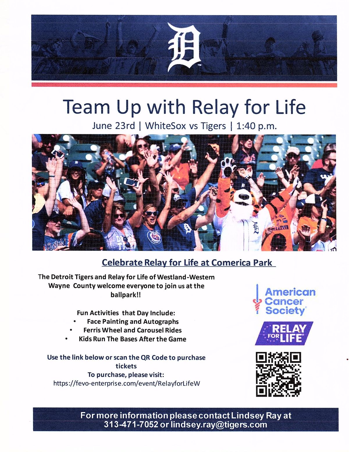 Relay Day at Comerica Park!