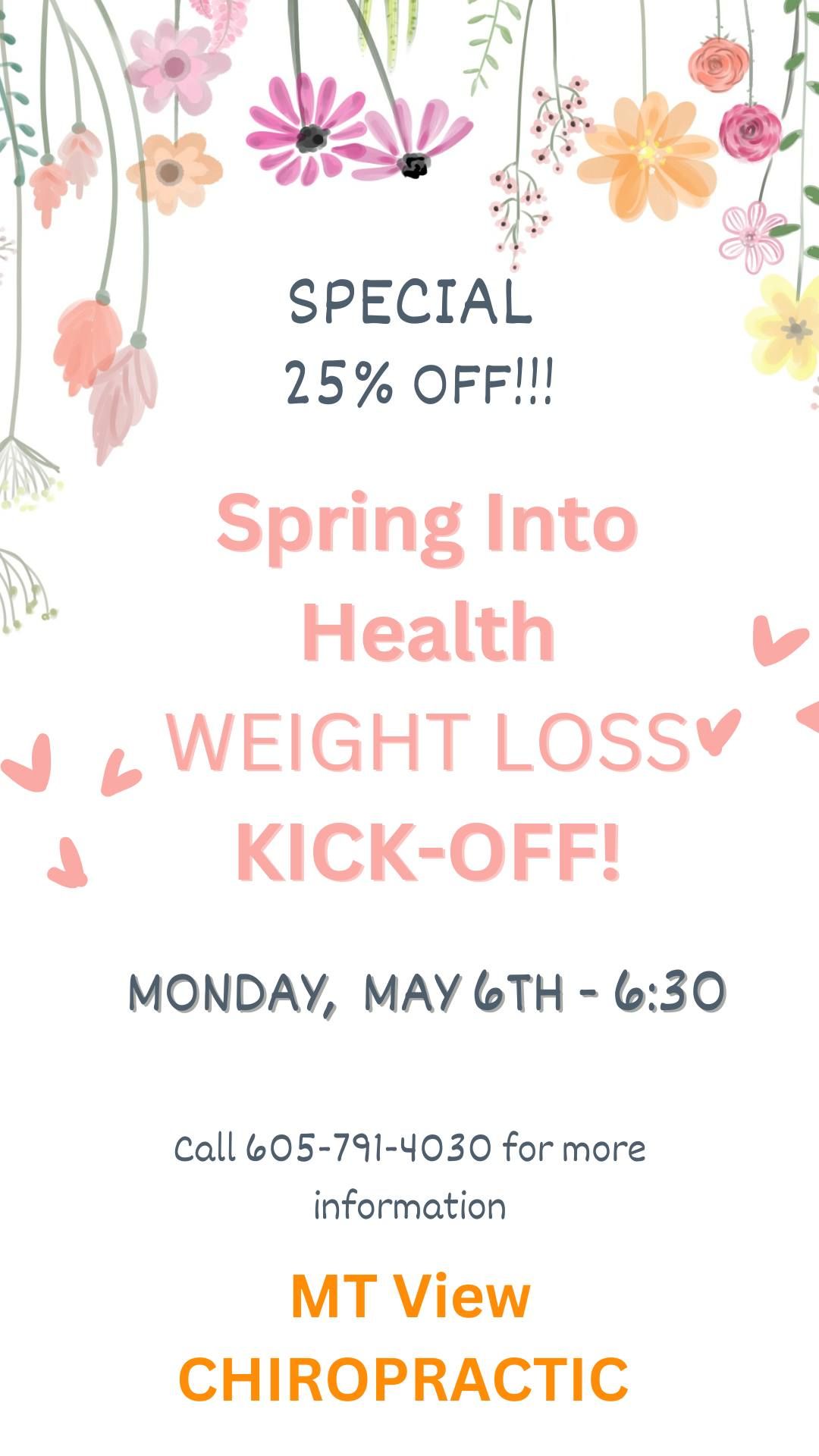 Spring Into Health Weight Loss Kickoff!!