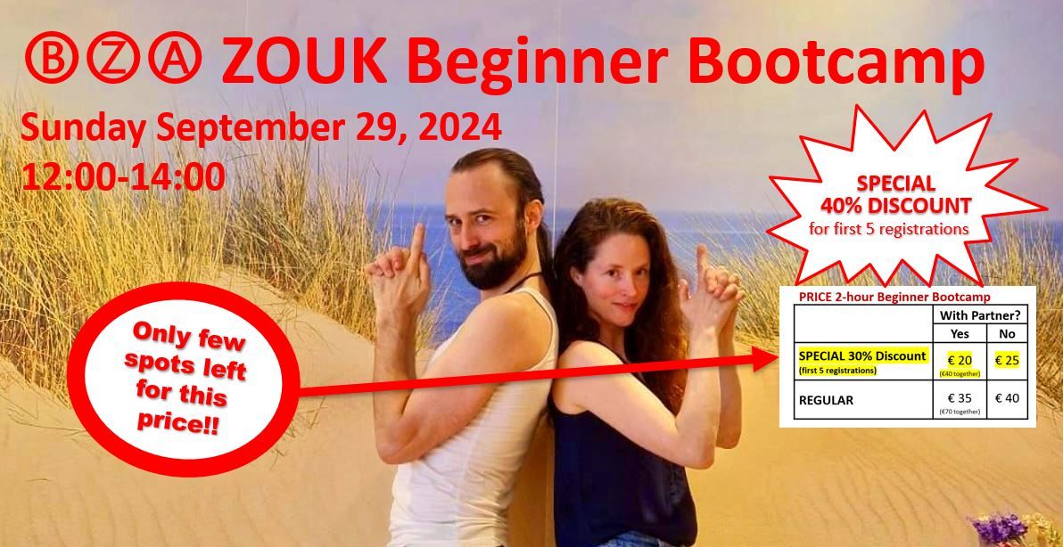 BZA ZOUK Beginner Bootcamp, 12-14h