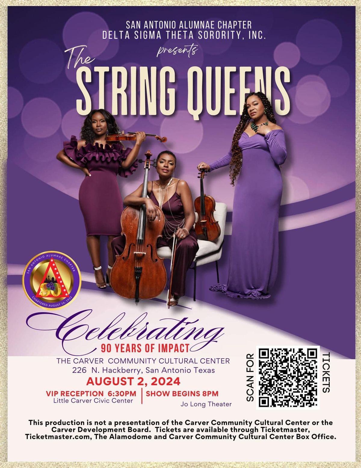 SAAC 90th Anniversary Celebration with The String Queens