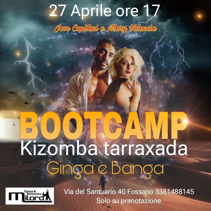 BOOTCAMP KIZOMBA TARRAXADA&STYLE con JOSE CAPITANI-Rilascio di CERTIFICATO di PARTECIPAZIONE 