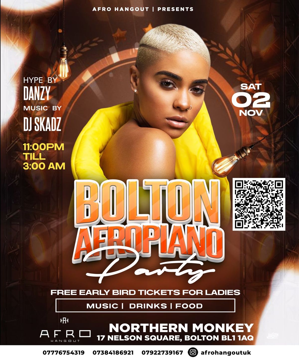 BOLTON - Afro Hangout (AFROPIANO PARTY) - SAT 2nd Nov 2024.