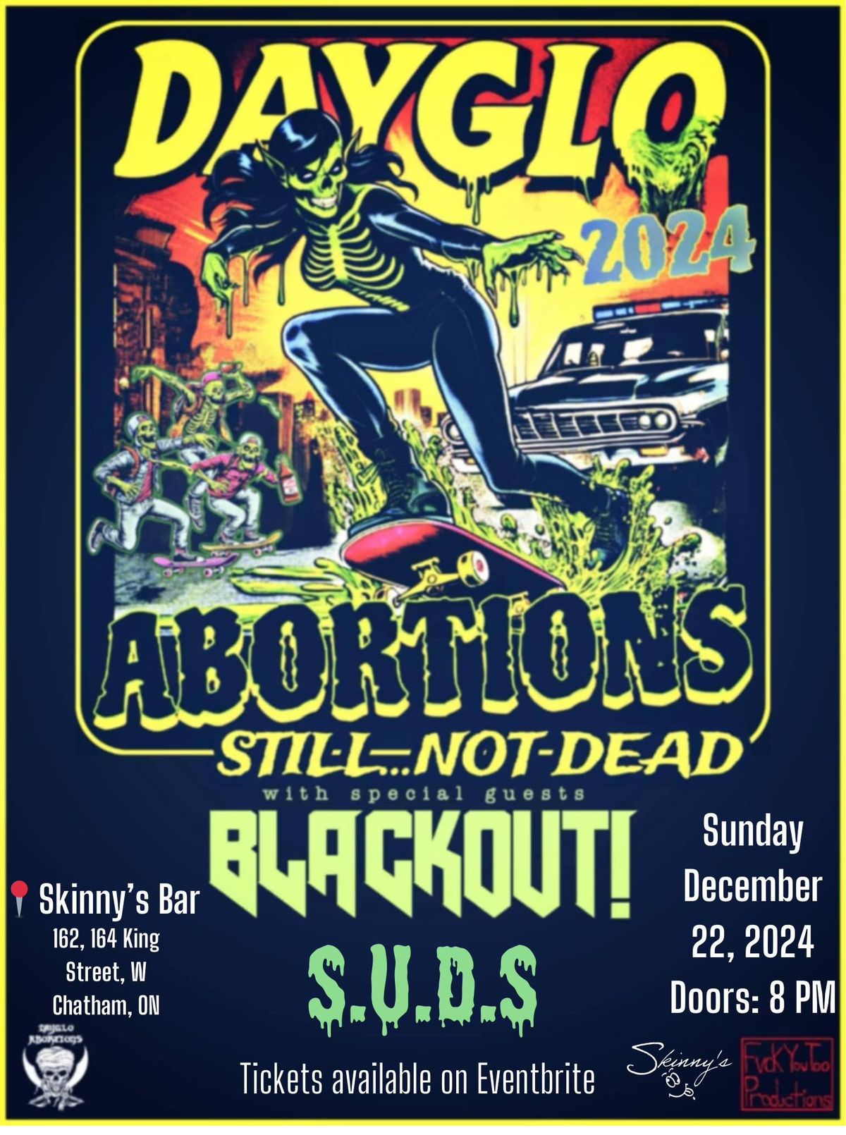 DAYGLO ABORTIONS live @ Skinny\u2019s Bar