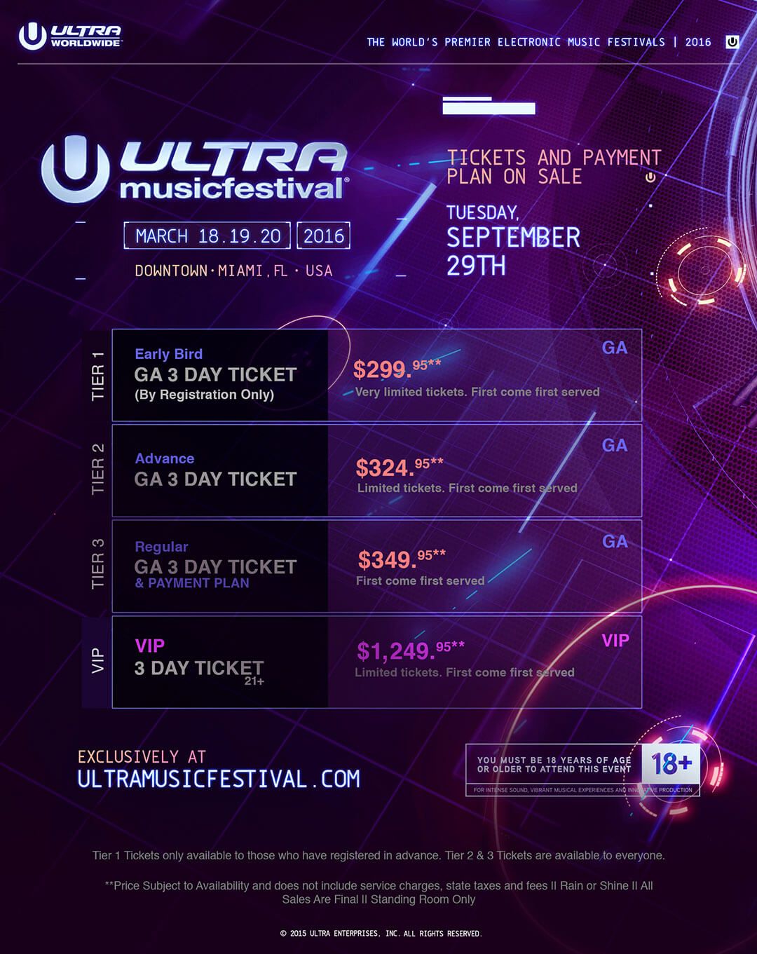 Ultra Music Festival (3 Day Pass)