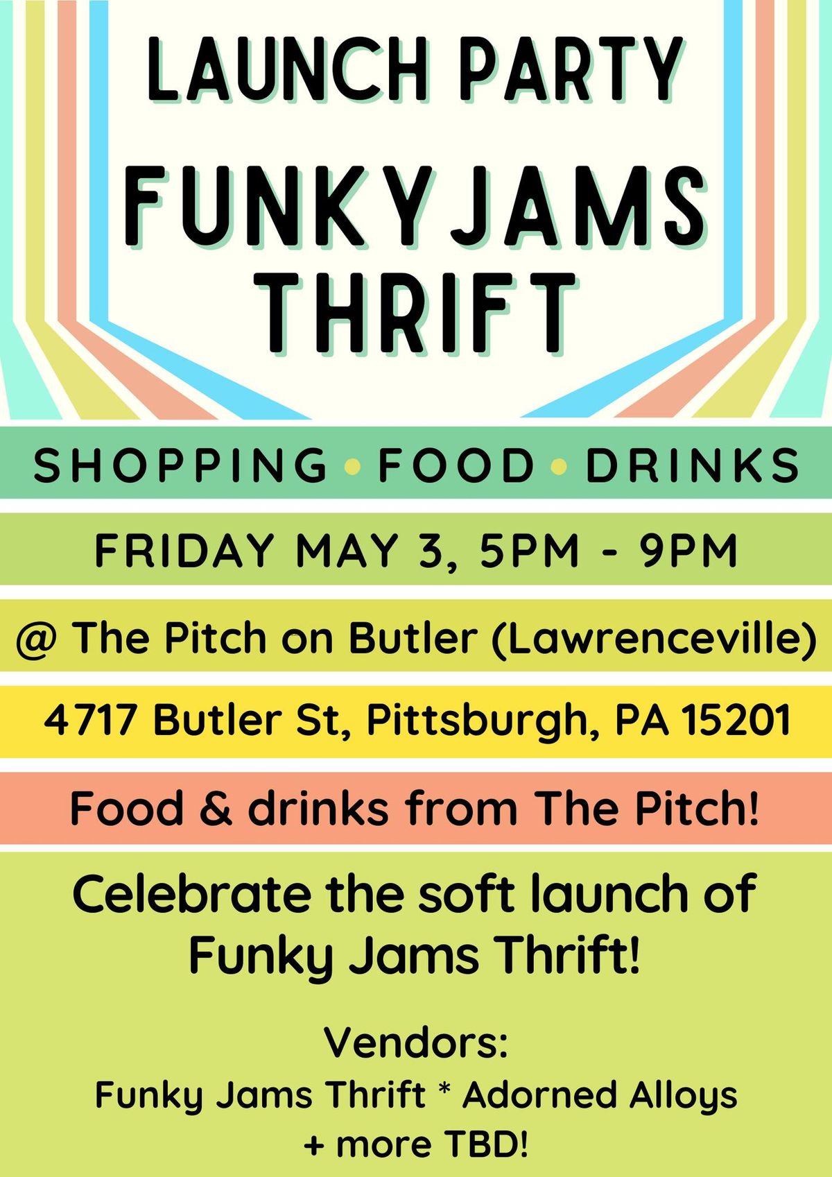 Launch Party - Funky Jams Thrift at The Pitch 