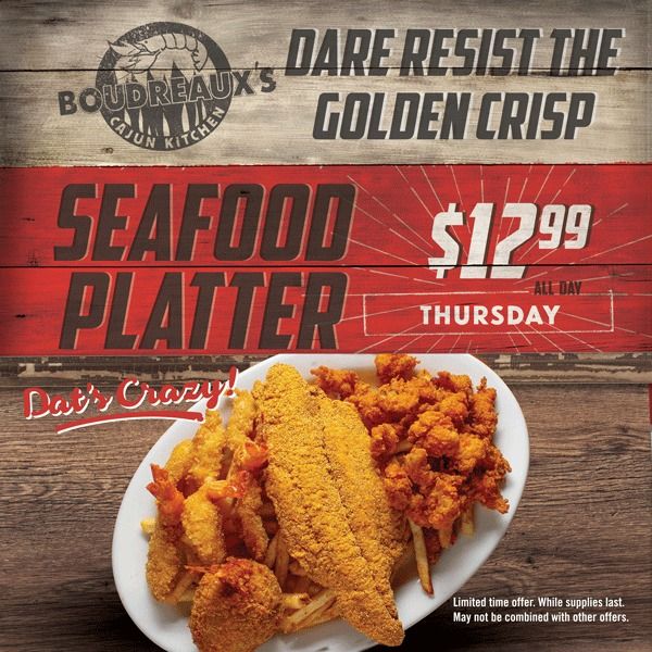 $12.99 Seafood Platter 