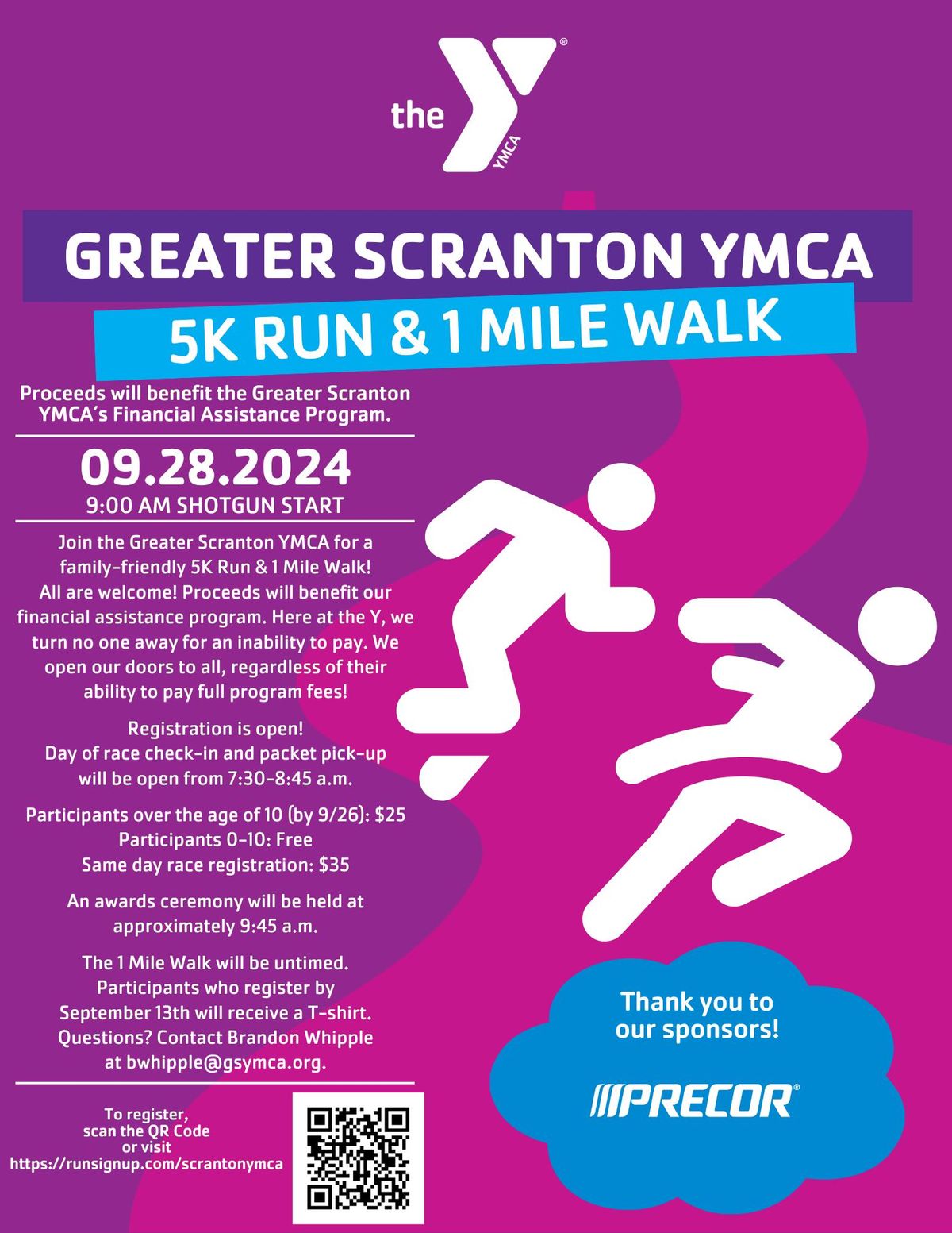 Greater Scranton YMCA 5K Run & 1 Mile Walk!