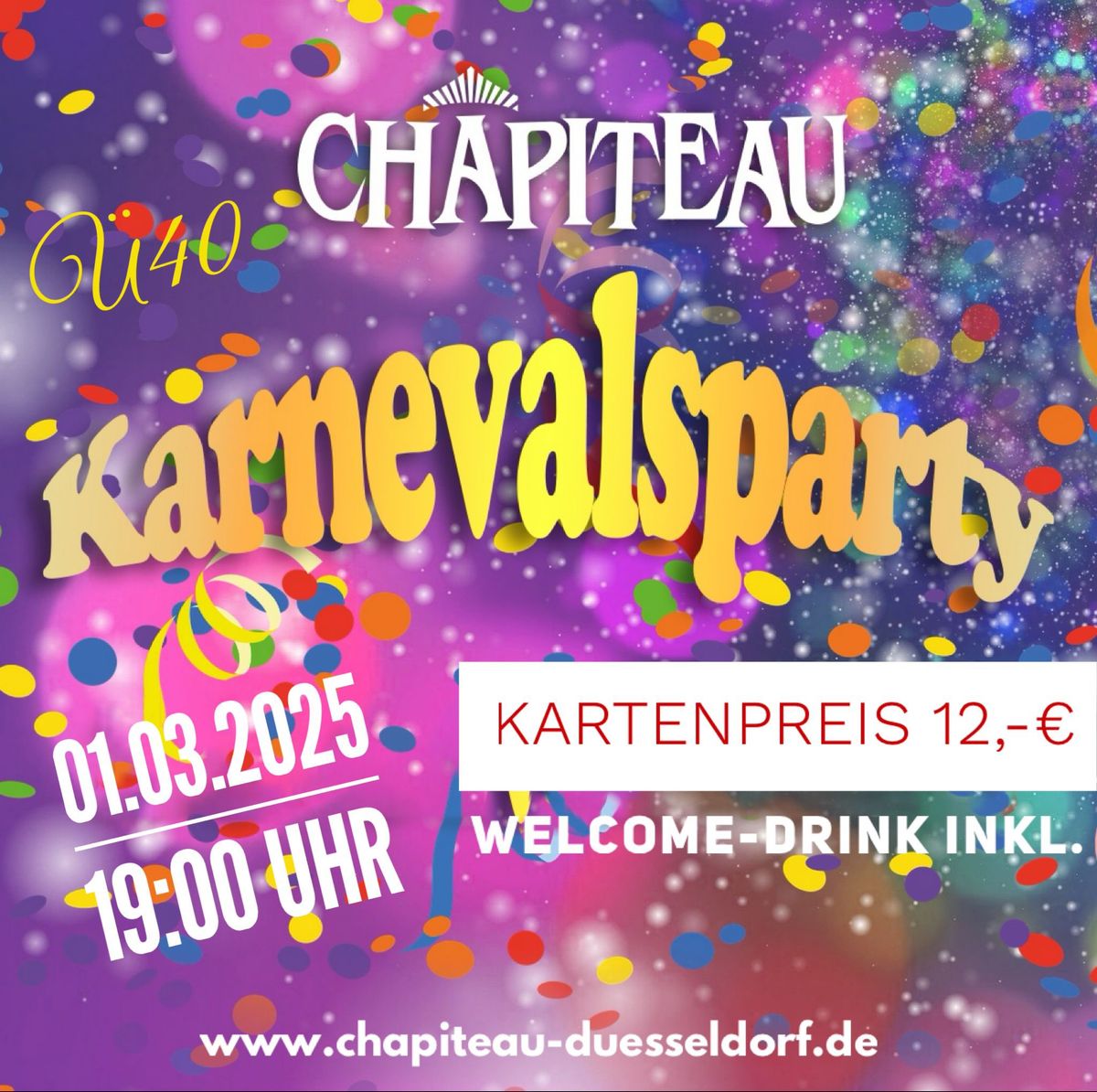 Karnevalsparty meets \u00dc40