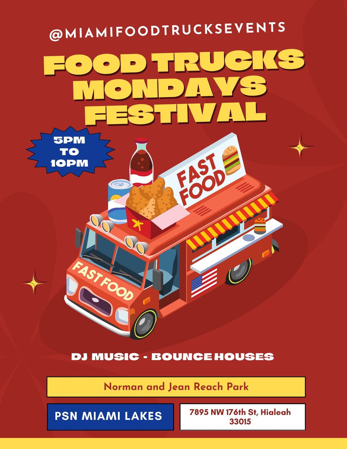 Food Trucks Mondays At Hialeah Psn  Norman & Jean Reach Park