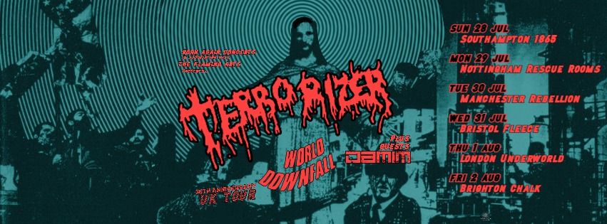 TERRORIZER | WORLD DOWNFALL at Rescue Rooms - Nottingham