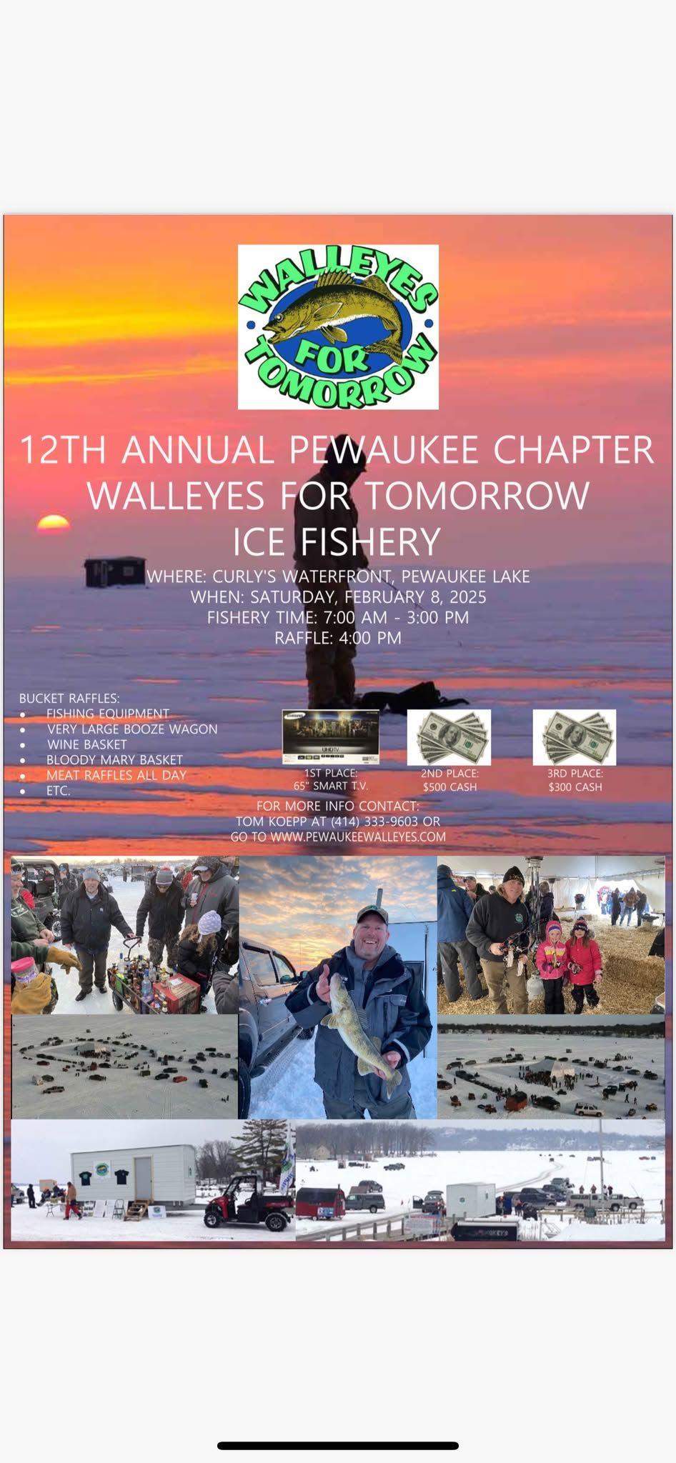 Pewaukee Chapter of Walleyes for Tomorrow Ice Fishery