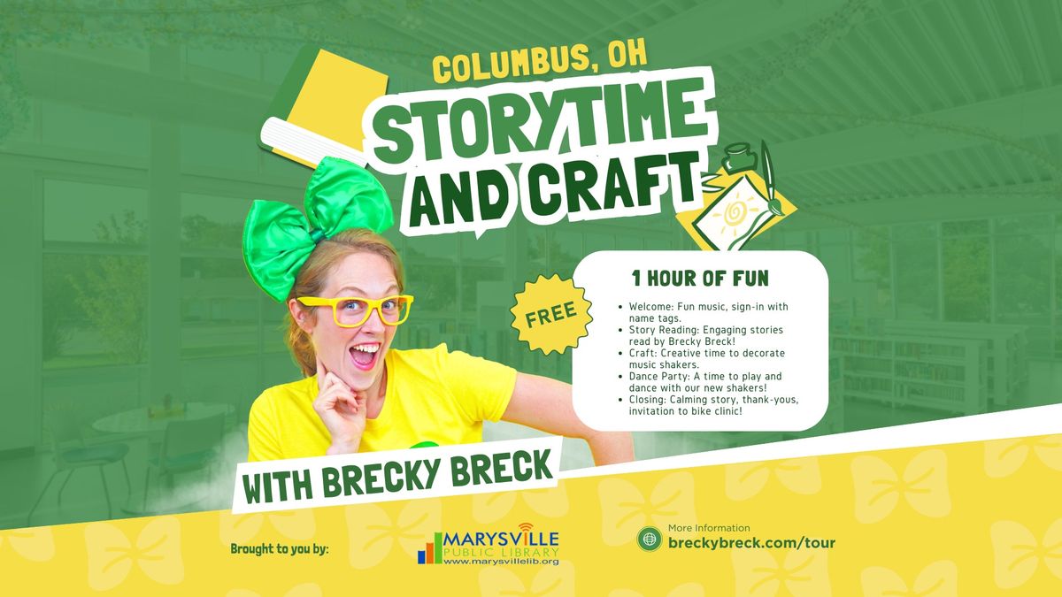 FREE Storytime and Craft with YouTuber, Brecky Breck in Marysville, OH