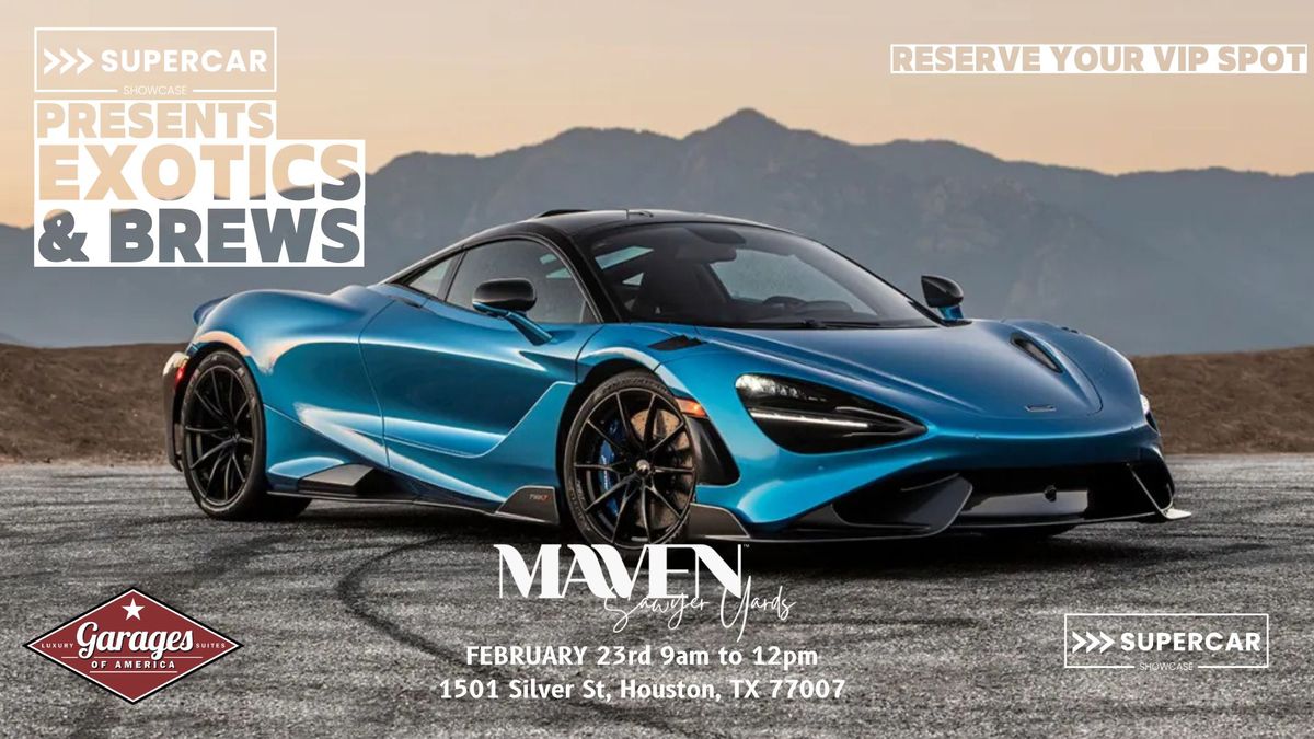 Exotics & Brews Car Meet at Maven Sawyer Yards