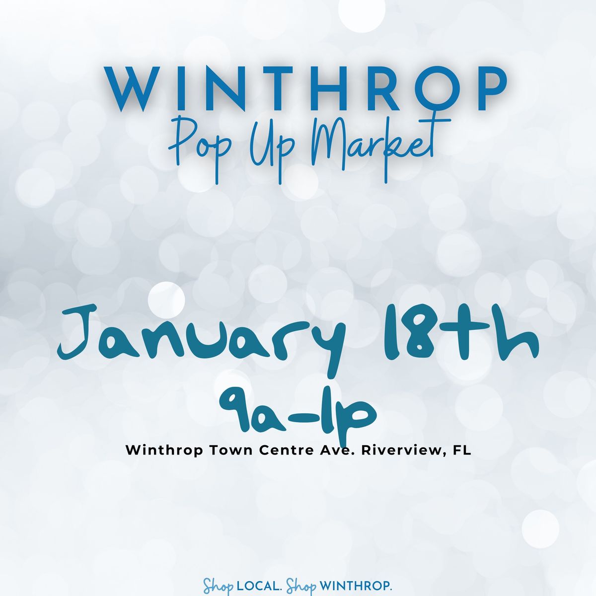 Winthrop Pop Up Market - January