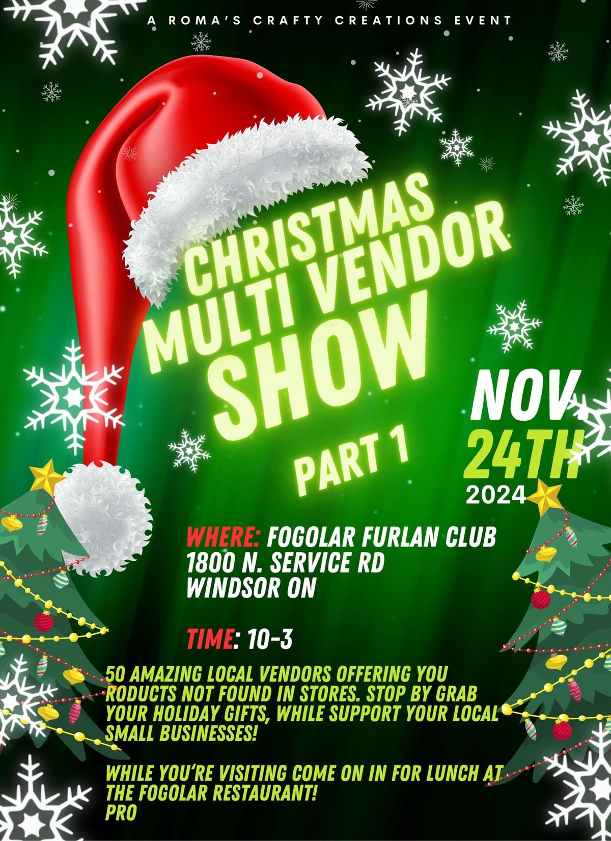 THE CHRISTMAS MULTI VENDOR SHOW PART 1