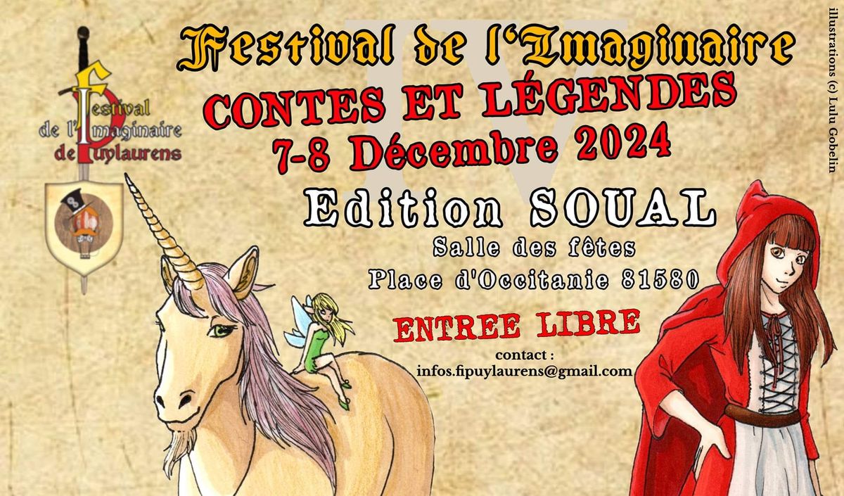 FIP IV Festival de l'Imaginaire de Puylaurens \u00e9dition Soual les 7 et 8 d\u00e9cembre 2024