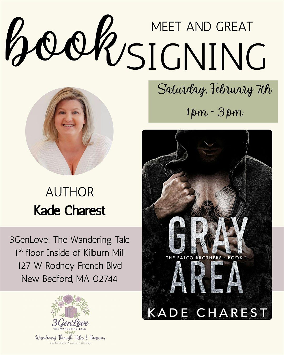 Author Book Signing Event with - Kade Charest