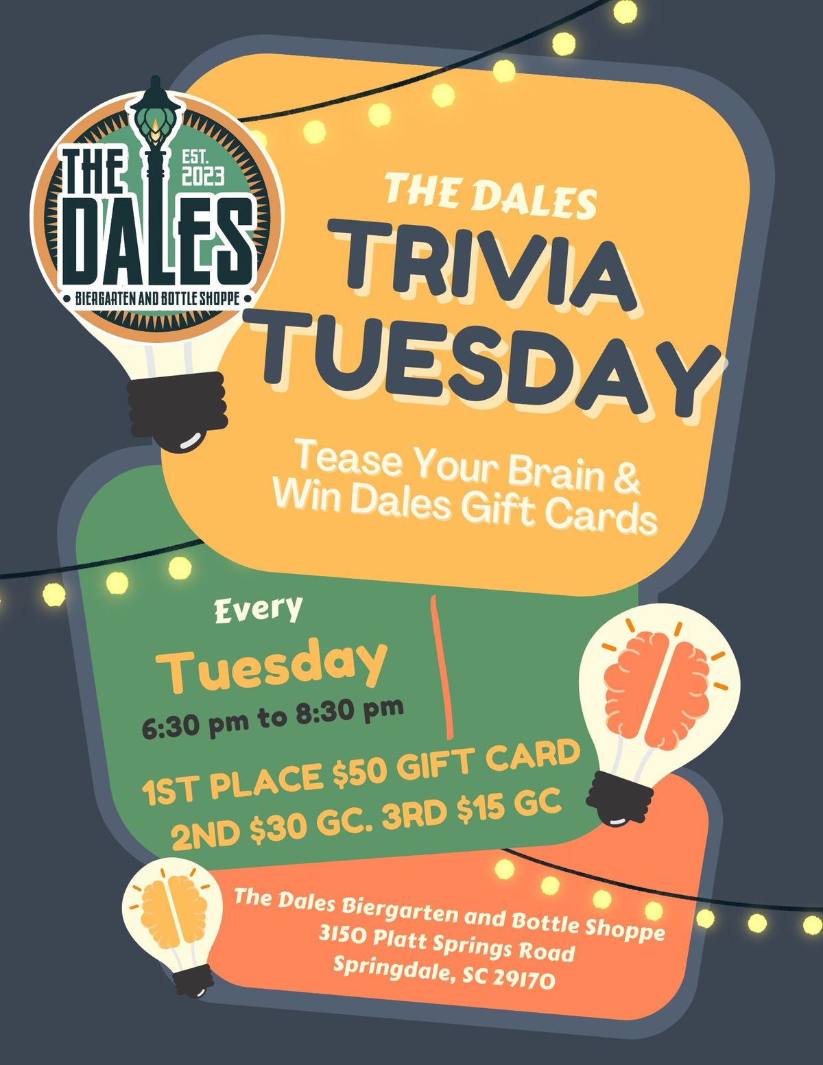 Trivia Tuesday!!! - 1st Prize $50 Dales Gift Card