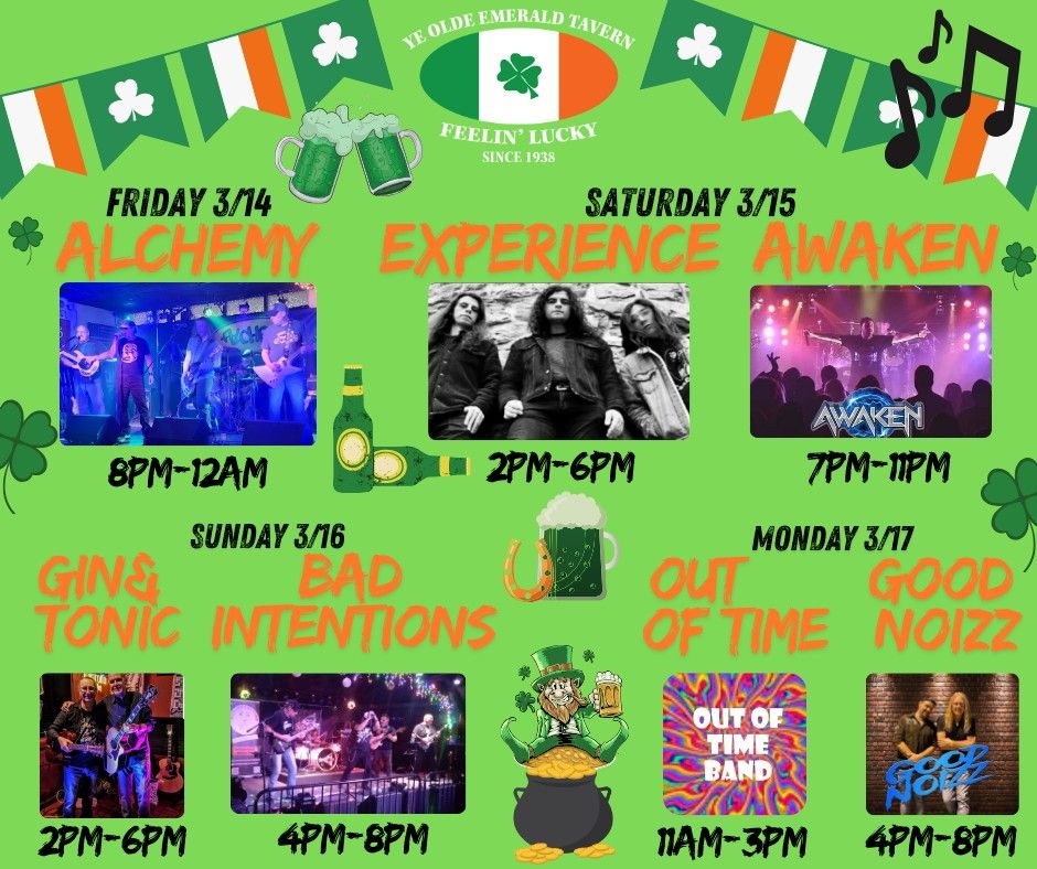 St. Patrick's Day Weekend Line-Up