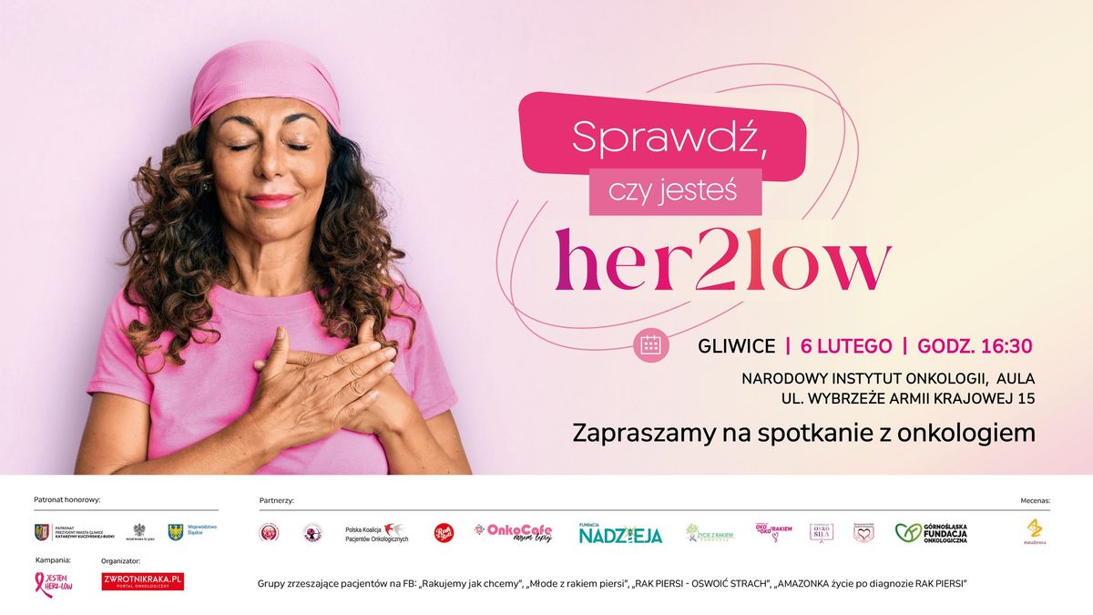 Sprawd\u017a, czy jeste\u015b HER2-low - spotkanie z onkologiem | Gliwice