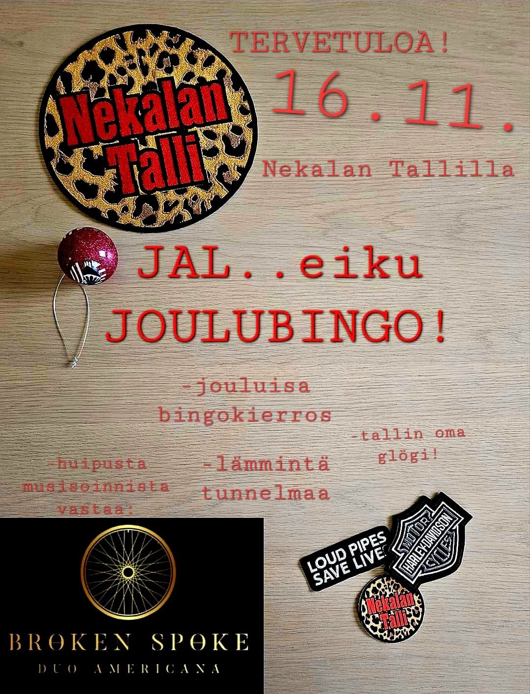 Joulubingo Nekalan Tallilla