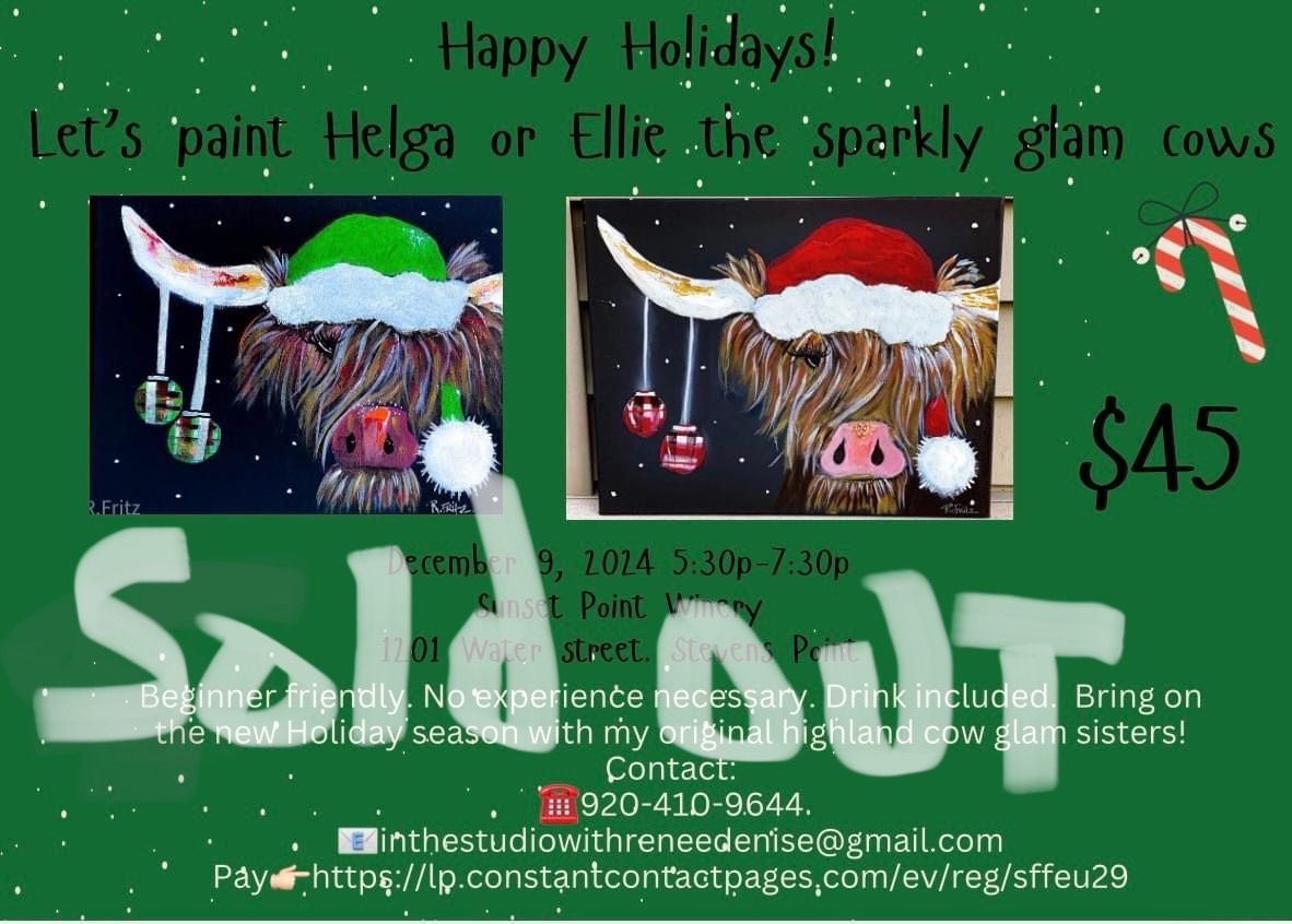 *Sold out* Let\u2019s Helga or Ellie my original sparkly glam cows!