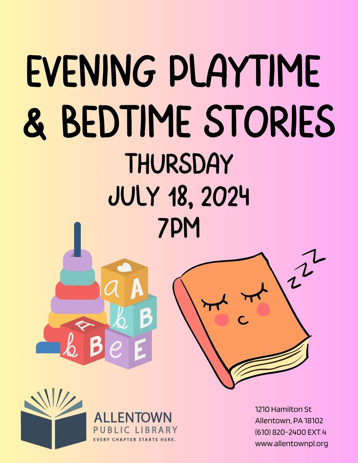 Evening Playtime & Bedtime Stories at APL