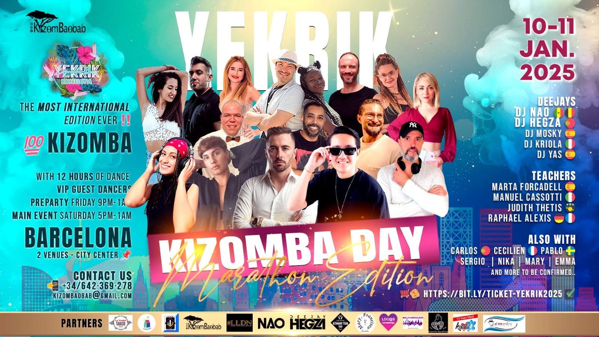 YEKRIK KIZOMBA DAY 2025 | Marathon Edition | 11.01.2025 \ud83d\udccd BARCELONA CITY