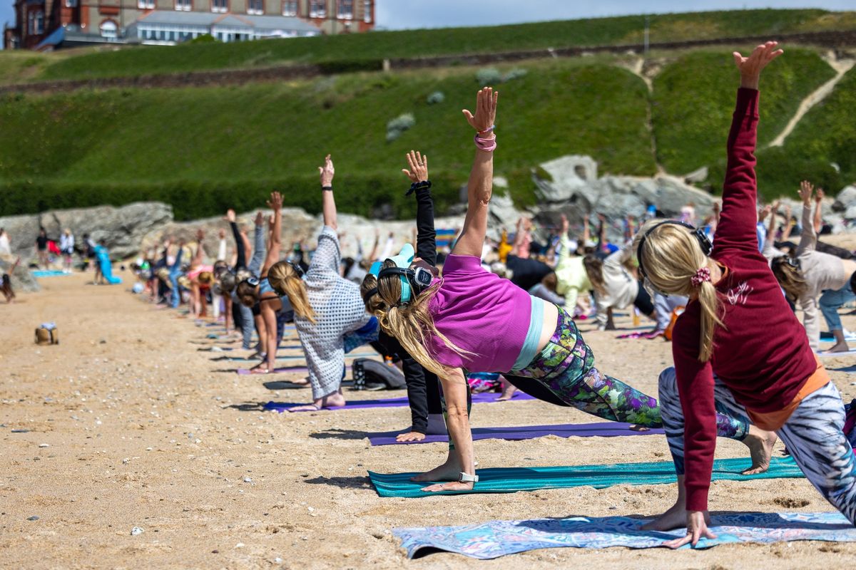 SILENT DISCO YOGA & MEDITATION Sessions! - Saturday 13th July 12.30pm on Fistral Beach, Newquay!