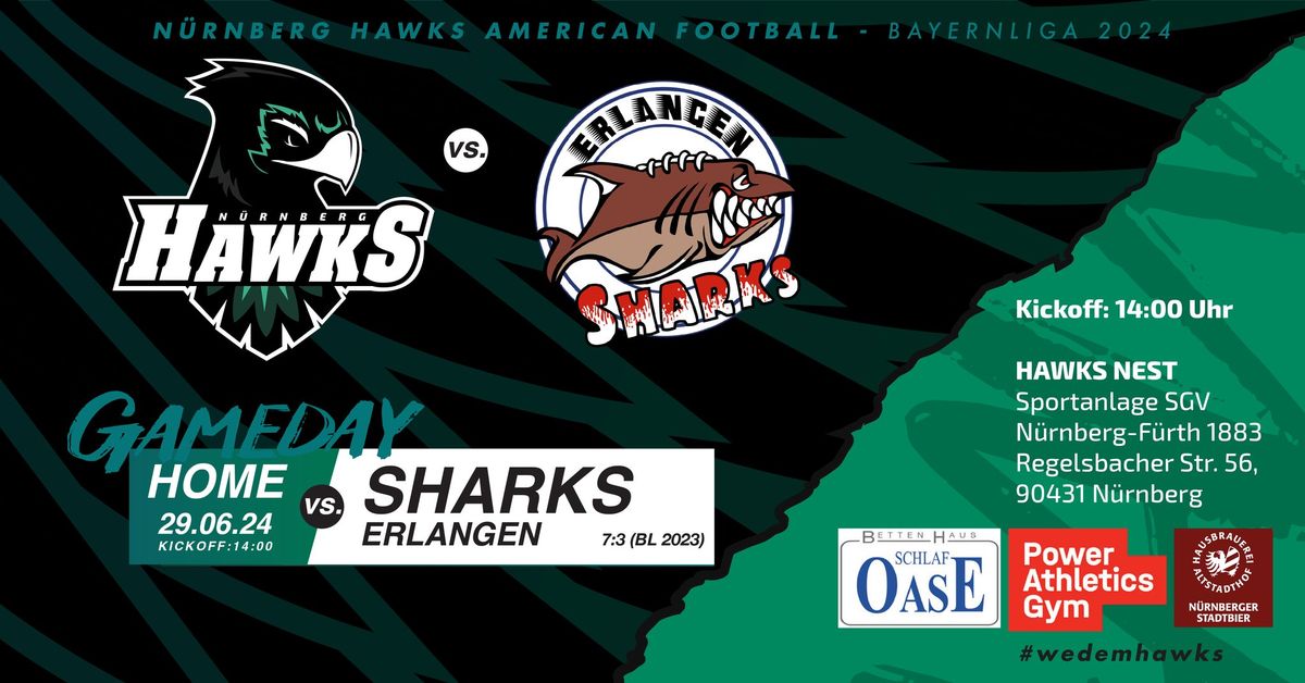 Erlangen Sharks @ N\u00fcrnberg Hawks - 4. Bayernliga Heimspiel 2024 - Salute to Service Gameday