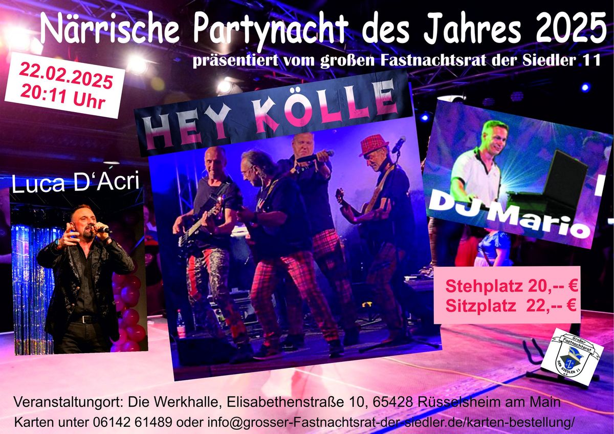 N\u00e4rrische Partynacht des Jahres 2025