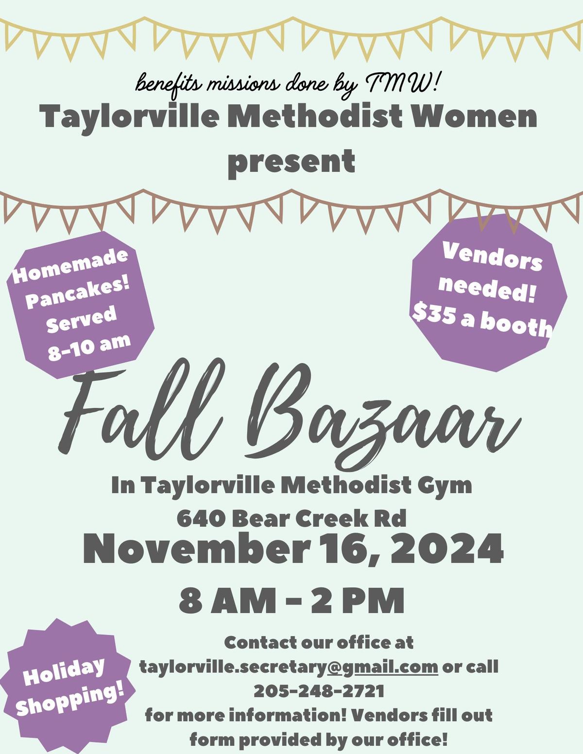 Fall Bazaar!