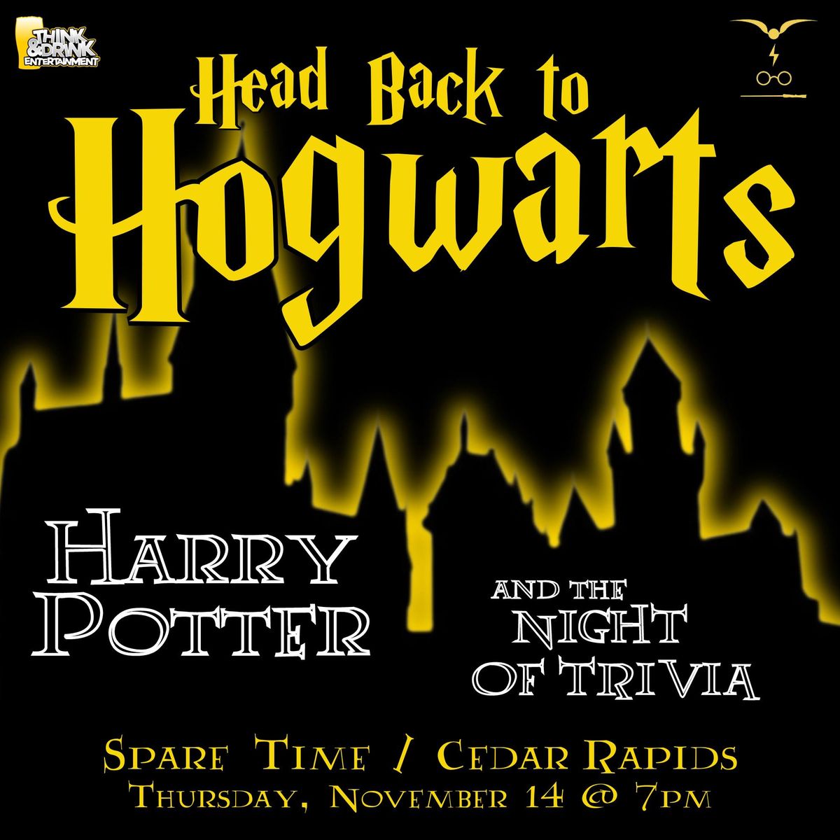 Harry Potter and the Night of Trivia @ Spare Time (Cedar Rapids, IA \/ Thursday, November 14th @ 7pm