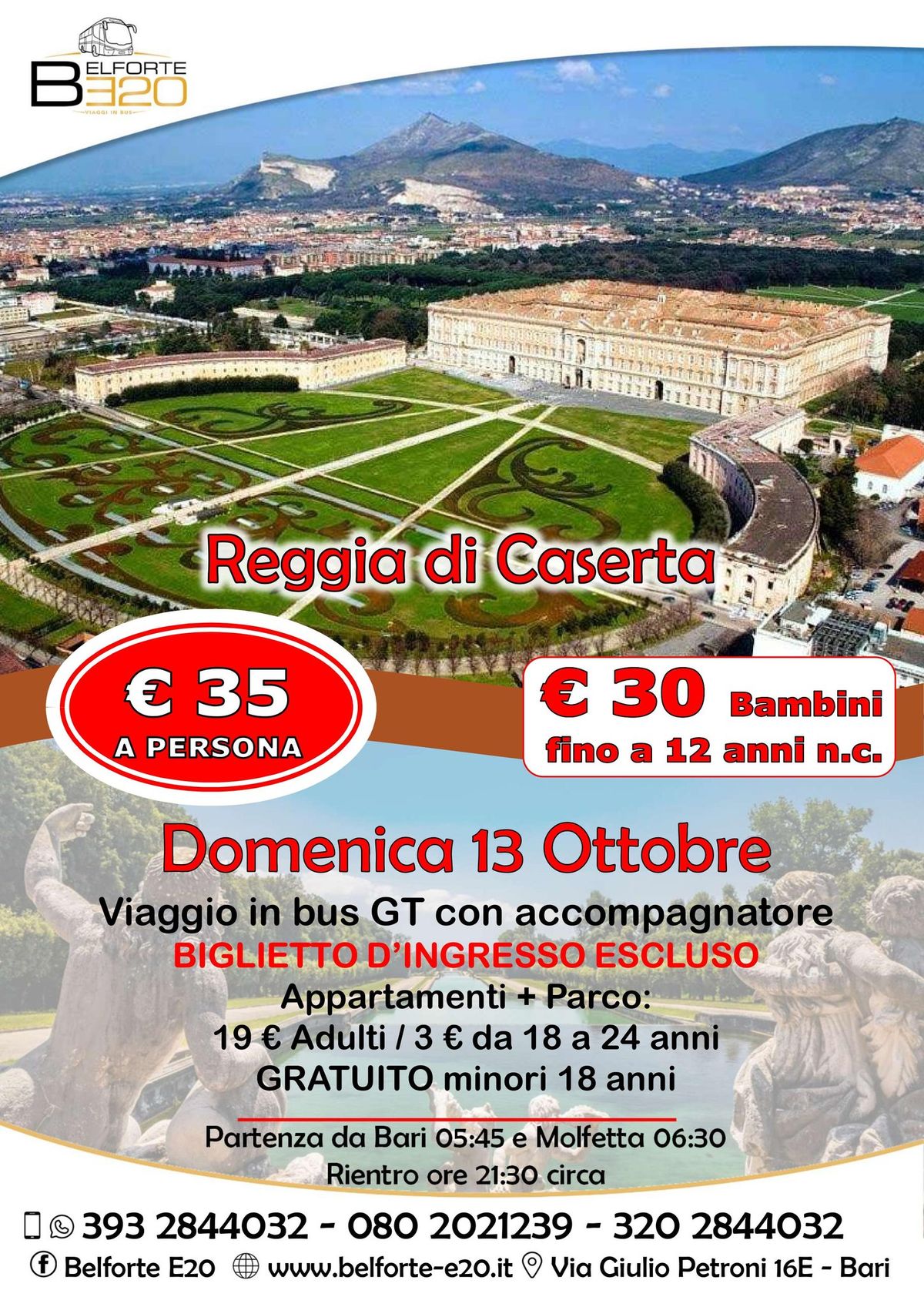 Visita alla Reggia di Caserta 13 Ottobre 2024 By BE20