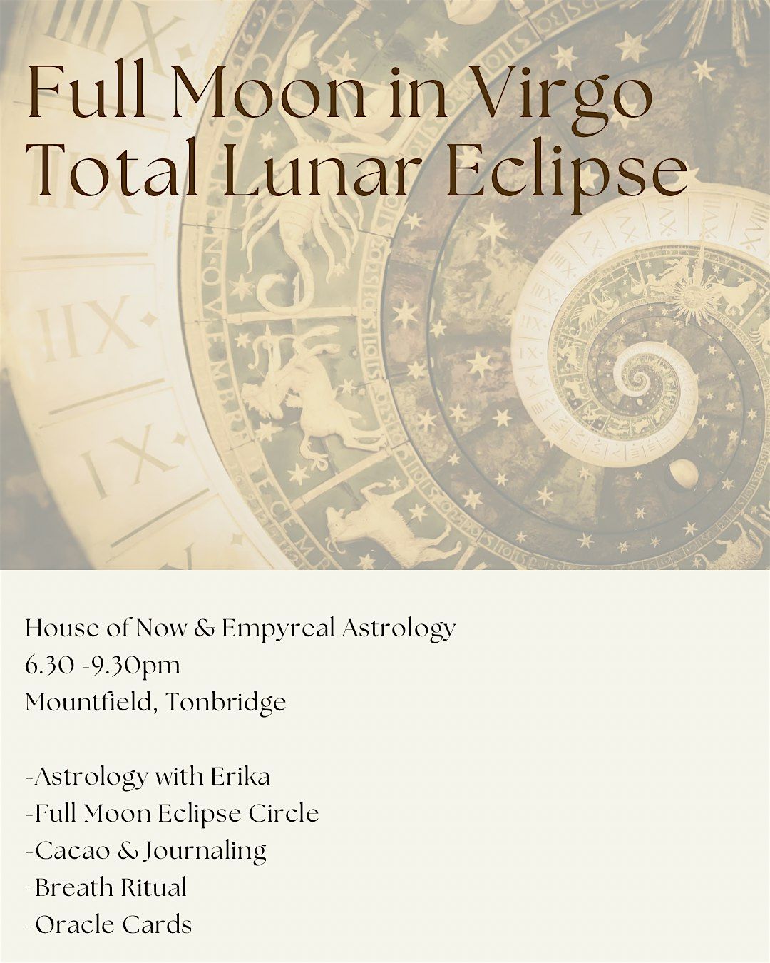 Full Moon Eclipse Ritual, Cacao, Breathwork & Astrology with Erika ...