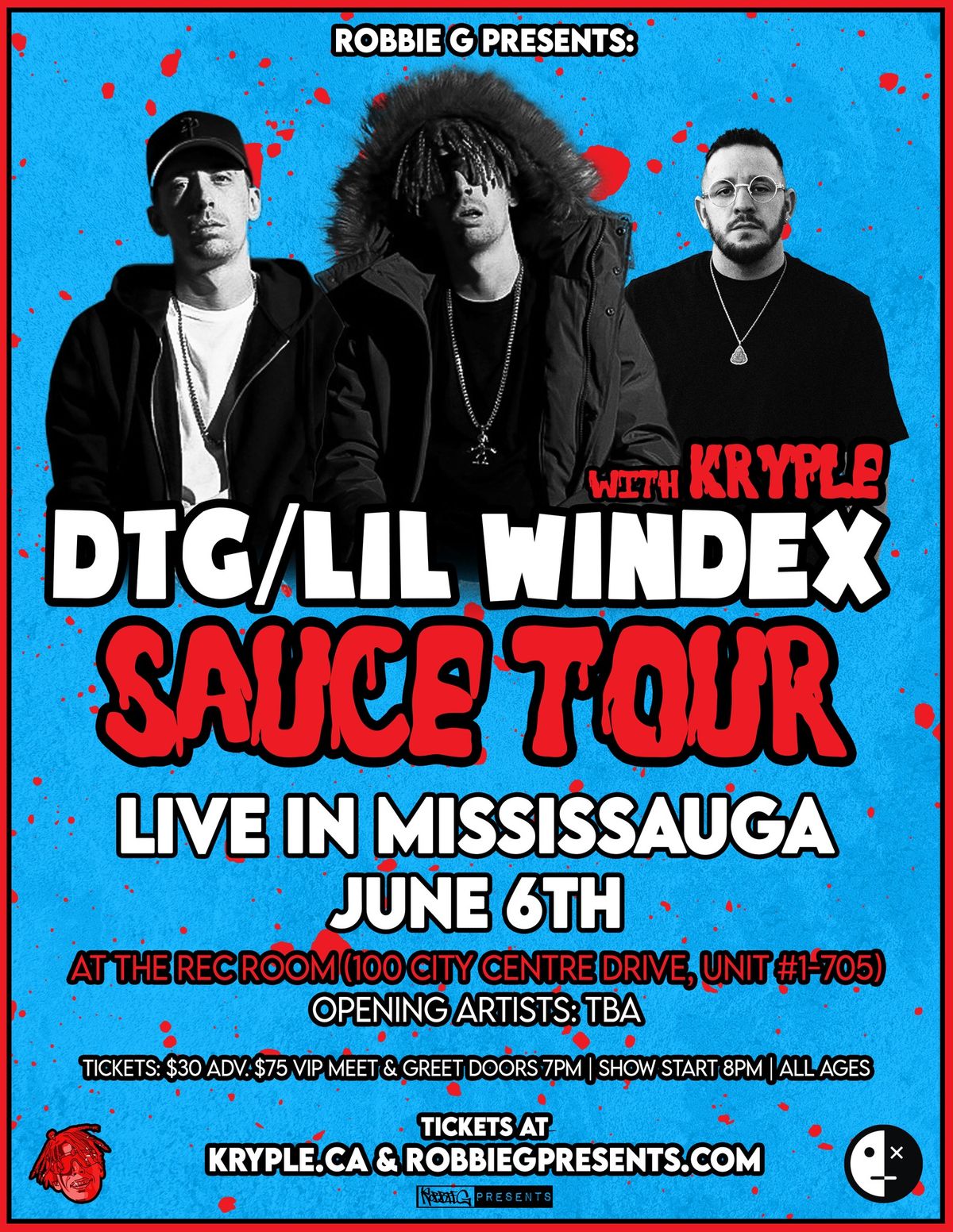 DTG\/Lil Windex Live in Mississauga June 6th at The Rec Room w\/Kryple