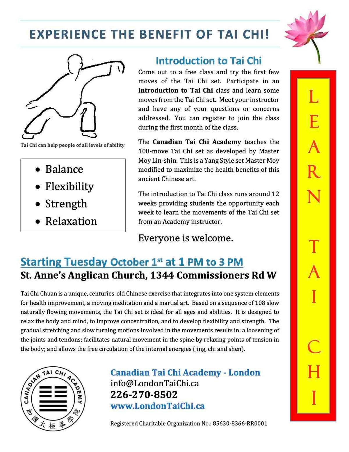 Byron - Introduction to Tai Chi Class \/ Open House