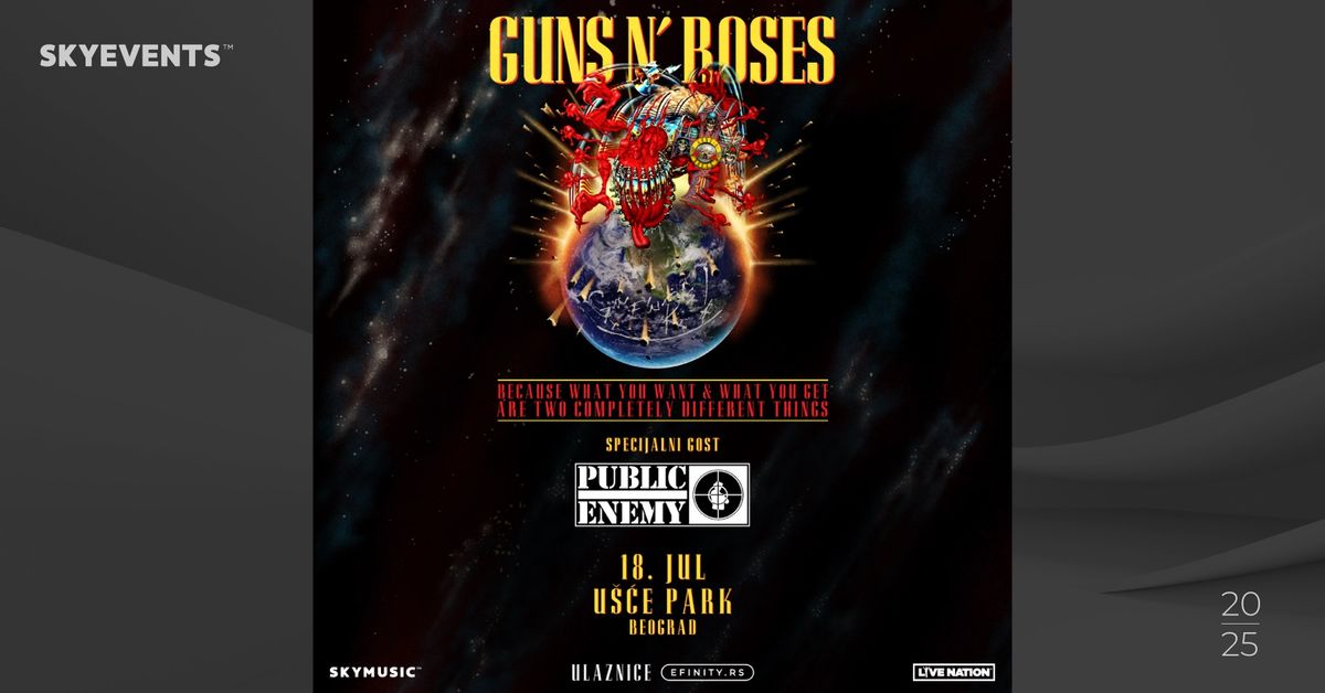 GUNS N\u2019 ROSES STI\u017dU NA U\u0160\u0106E 18. JULA 2025