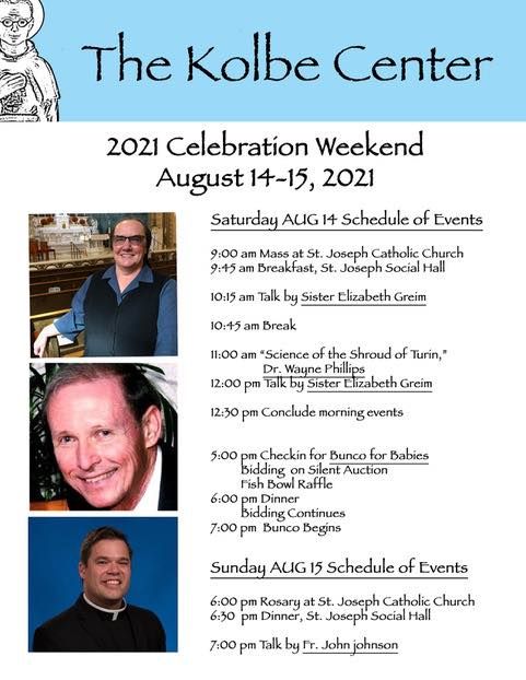 Kolbe Center Celebration Weekend 2021